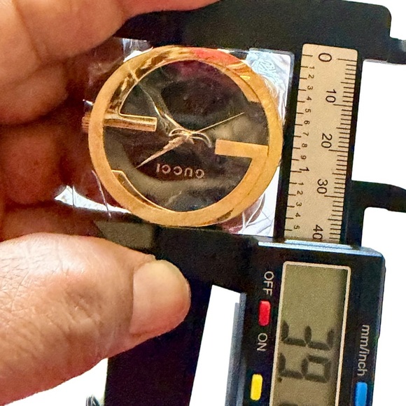 Gucci Interlocking G Gold PVD Watch - Black Dial - Authentic w/ Papers - Picture 13 of 14